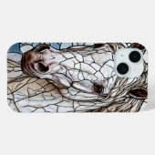 白馬の愛馬家向けアートデザイン Case-Mate iPhoneケース (裏面 (横))