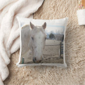白馬の枕 クッション (ブランケット)