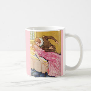 白馬の王子様接吻の眠れる森の美女 コーヒーマグカップ