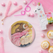 白馬の王子様接吻の眠れる森の美女 ペーパープレート (パーティー)