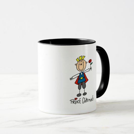 白馬の王子様Tシャツおよびギフト マグカップ (正面右)