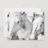 白馬の葬儀フォトサンクスカード 招待状 (裏面)