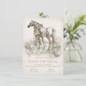 白馬の誕生会の招待状 招待状 (スタンド正面)