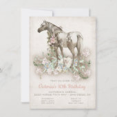 白馬の誕生会の招待状 招待状 (正面)