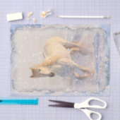 白馬の雪のデコップページ 薄葉紙 (クラフト)
