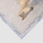 白馬の雪のデコップページ 薄葉紙 (詳細)