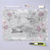 白馬の雪のデコップページ 薄葉紙 (クラフト)