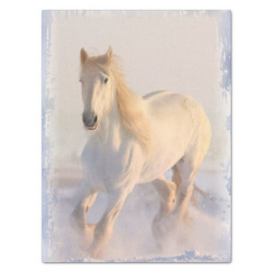 白馬の雪のデコップページ 薄葉紙