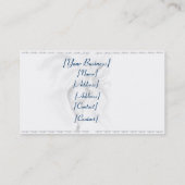 白馬の頭部の名刺 名刺 (裏面)