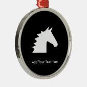 白馬の頭部 メタルオーナメント (右)