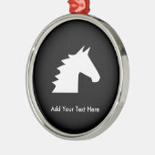 白馬の頭部 メタルオーナメント (左)