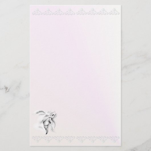 白馬の頭部stationery_vertical.v2 便箋 (正面)