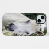 白馬の顔のスマホケース iPhoneケース (裏面横)