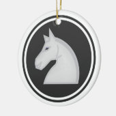 白馬の騎士チェス セラミックオーナメント (左)