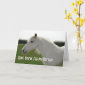 白馬は健康で空白のなカードを得ます カード (黄色い花)