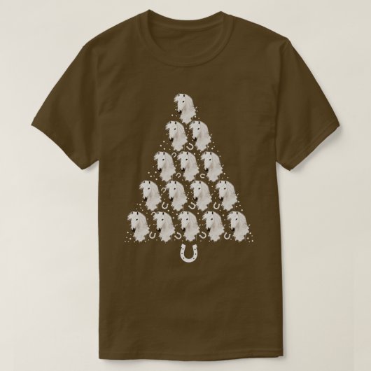 白馬クリスマスツリー Tシャツ (デザイン正面)