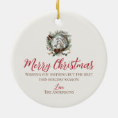 白馬グレーホースクリスマスピネコンリース セラミックオーナメント (裏面)