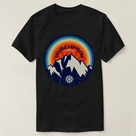 白馬ハッポーオンネ ウィンター リゾート Tシャツ (デザイン正面)