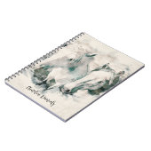 白馬パーソナライズされた ノートブック (左側)