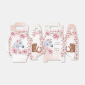 白馬ピンクの花女性のカーボーイ誕生日パーティー フェイバーボックス (折り畳みなし)