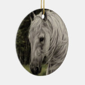 白馬ランニングの白馬の草原 セラミックオーナメント (右)