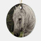 白馬ランニングの白馬の草原 セラミックオーナメント (左)