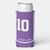 白馬付き紫10サドルクロスカスタム スリム缶クーラー (Seltzer正面)