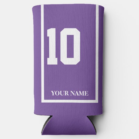 白馬付き紫10サドルクロスカスタム スリム缶クーラー (正面)