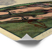 白馬山頂、白馬岳の峰、吉田、ウッドカット ポスター (角)