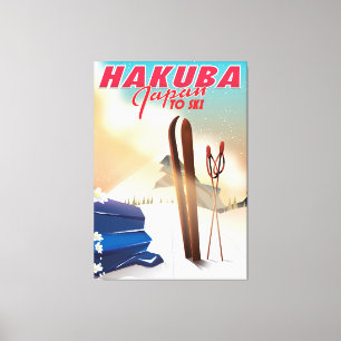 白馬旅行日本のポスター。 キャンバスプリント
