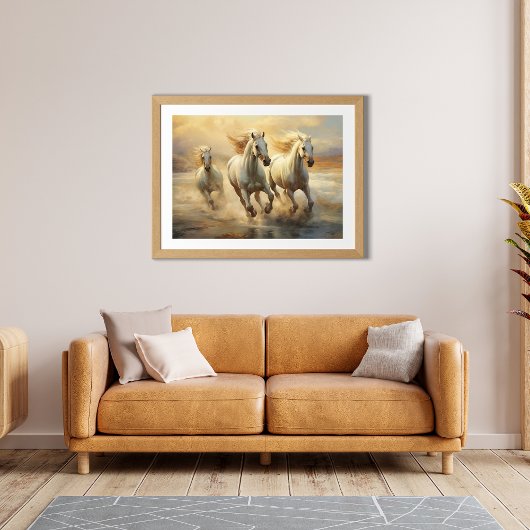 白馬水彩画ポスター ポスター