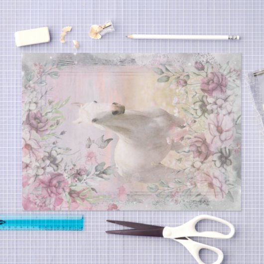 白馬牧草地ファンタジーデコページ 薄葉紙 (クラフト)