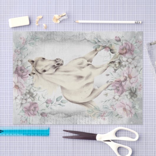 白馬牧草地ファンタジーデコページ 薄葉紙 (クラフト)