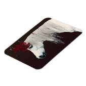 白馬赤い花 マグネット (左側)