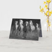 白馬走馬グリーティングカード カード (黄色い花)