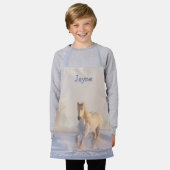 白馬雪女の子の名前 エプロン (着用した状態)