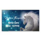 白馬青空動物気に マグネット名刺 (正面)