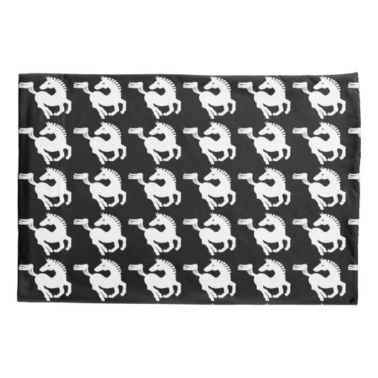 白馬黒枕 枕カバー (裏面)