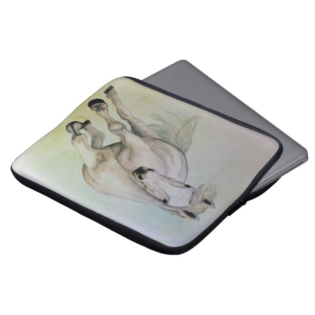 "白馬」の電子工学の袖 ラップトップスリーブ (正面上部)