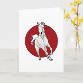 白馬 カード (黄色い花)