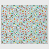 白馬、ギフト、チョコレートとシンタークラース ラッピングペーパー (フラット)