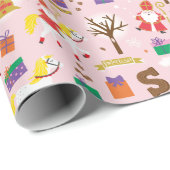 白馬、ギフト、チョコレートとシンタークラース ラッピングペーパー (ロールコーナー)