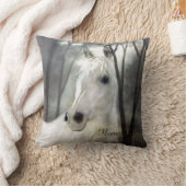 白馬 クッション (ブランケット)