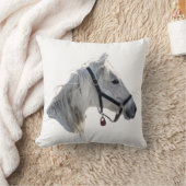 白馬 クッション (ブランケット)