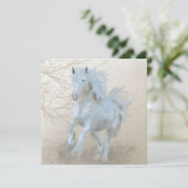 白馬 – グリーティングカード シーズンカード (スタンド正面)