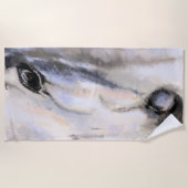 白馬 – ビーチタオル (正面)