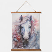 白馬 吊り下げ型タペストリー (正面)