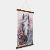 白馬 吊り下げ型タペストリー (傾斜あり)