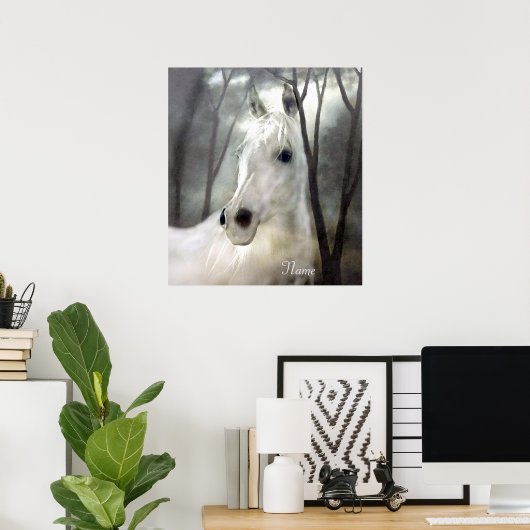 白馬（名前） ポスター (ホームオフィス)