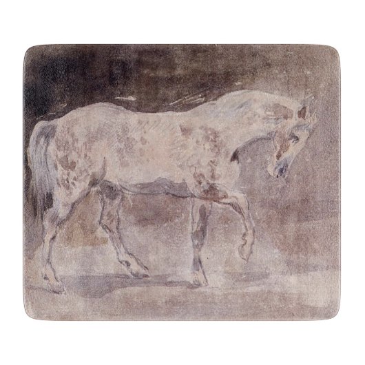 白馬(Eugene Delacroix) カッティングボード (正面)